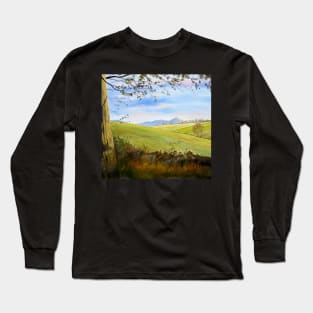 Spring fields of Bennachie Long Sleeve T-Shirt